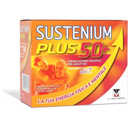 Confezione da 16 bustine di sustenium plus 50+ integratore energizzante per adulti sopra i 50 anni