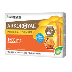ARKOROYAL PAPPA REALE 1500MG SENZA ZUCCHERO 10 FLACONCINI DA 15 ML