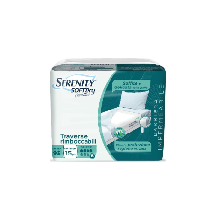 SERENITY TRAVERSA SD SENSITIVE SUPER 60X90 CM 15 PEZZI
