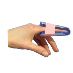 STECCA PER FRATTURA DITA A CAMPANA FARMASPLINT MISURA PICCOLA PREFORMATA IN ALLUMINIO MODELLABILE CON IMBOTTITURA IN SPUGNA POLI