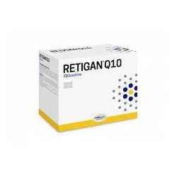 Confezione da 30 buste di Retigan Q10 integratore per il benessere mentale e del sistema nervoso
