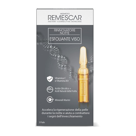 REMESCAR RINNOVATORE NOTTE ESFOLIANTE VISO 5 FIALE X 2 ML