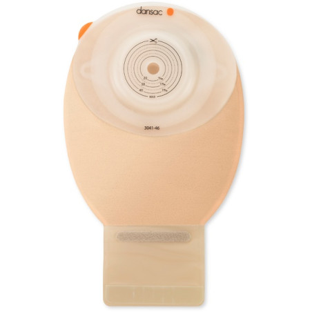 DANSAC NOVALIFE TRE 1 SACCA APERTA OPACA CONVEX MIDI PER ILEOSTOMIA CON FINESTRA RITAGLIABILE 15-37 MM 350 ML 10 PEZZI
