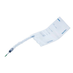 CATETERE VESCICALE AUTOLUBRIFICANTE LIQUICK X-TREME PLUS RIVESTIMENTO IDROFILO CON SACCA RACCOGLI URINA DIAMETRO CH12 LUNGHEZZA