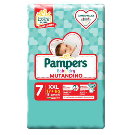 PANNOLINI MUTANDADINA PAMPERS BABYDRY XXL SMALL PACK 13 PEZZI PANNOLINI MUTANDADINA PAMPERS BABYDRY XXL SMALL PACK 13 PEZZI