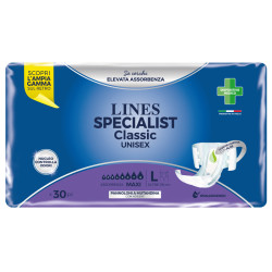 LINES SPECIALIST CLASSIC PANNOLONE MUTANDA MAXI LARGE 30 PEZZI