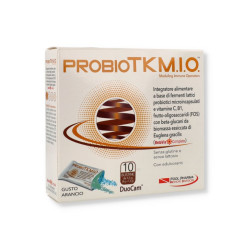 Confezione da 10 buste di ProbioTK M.I.O. integratore di fermenti lattici per il benessere intestinale.
