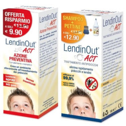 LENDINOUT ACT KIT ANTIPIDOCCHI SHAMPOO 150 ML + PETTINE + SPRAY AZIONE PREVENTIVA 100 ML