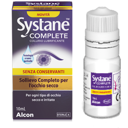 Confezione da 10 Ml di Systane Complete collirio idratante senza conservanti per occhio secco