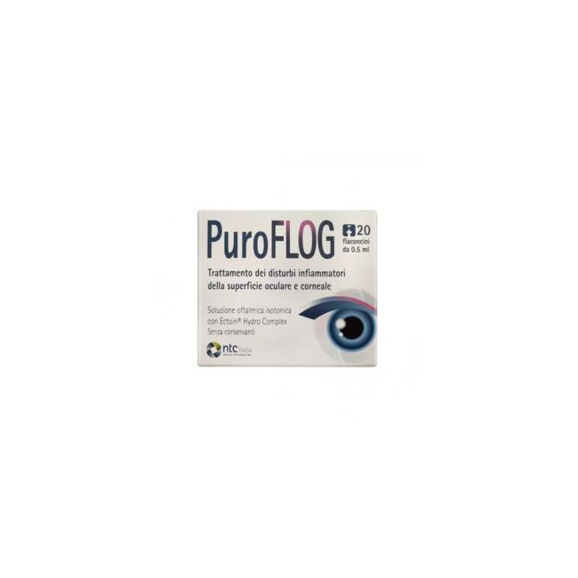 SOLUZIONE OFTALMICA ISOTONICA PUROFLOG CON ECTOIN HYDRO COMPLEX 20 FLACONCINI MONODOSE X 0,5 ML SOLUZIONE OFTALMICA ISOTONICA PUROFLOG CON ECTOIN HYDRO COMPLEX 20 FLACONCINI MONODOSE X 0,5 ML