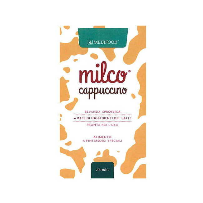 MEDIFOOD MILCO BEVANDA APROTEICA CAPPUCCINO 6 X 200 ML MEDIFOOD MILCO BEVANDA APROTEICA CAPPUCCINO 6 X 200 ML