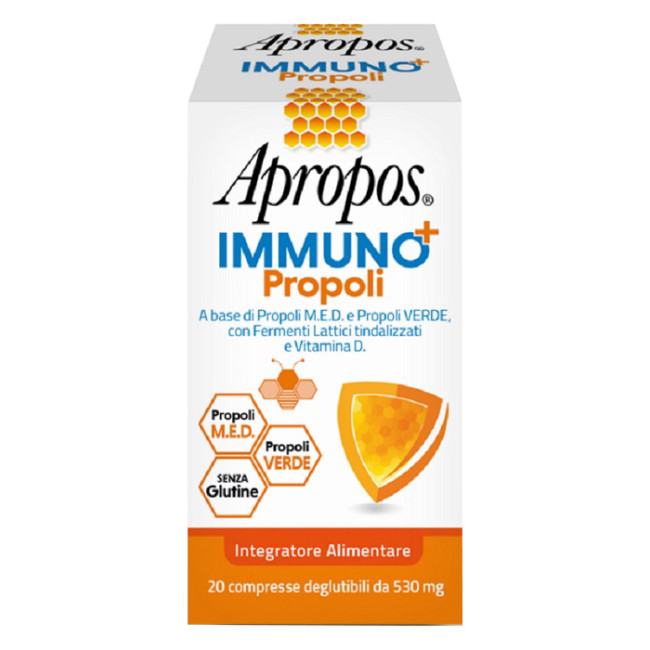 APROPOS IMMUNO+ PROPOLI 20 COMPRESSE DEGLUTIBILI APROPOS IMMUNO+ PROPOLI 20 COMPRESSE DEGLUTIBILI