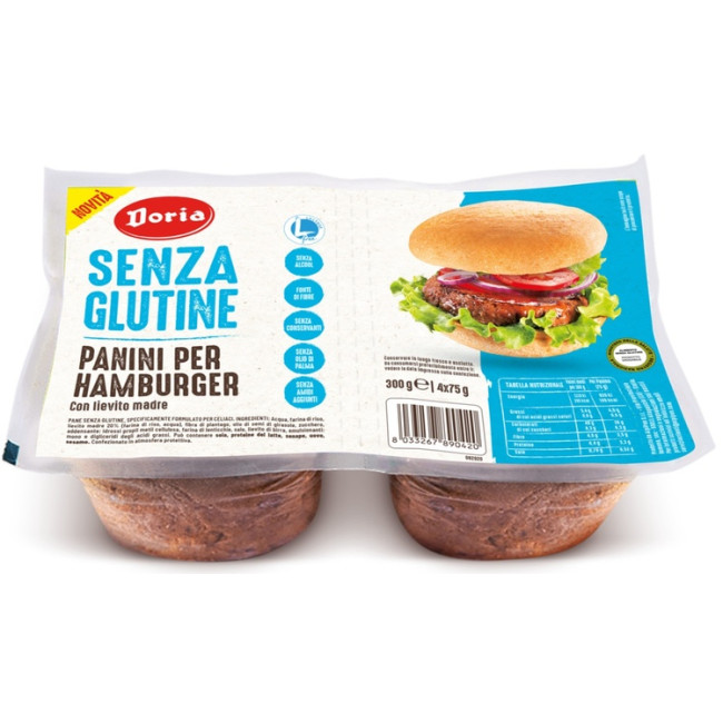 DORIA PANINI HAMBURGER 4X50 G DORIA PANINI HAMBURGER 4X50 G