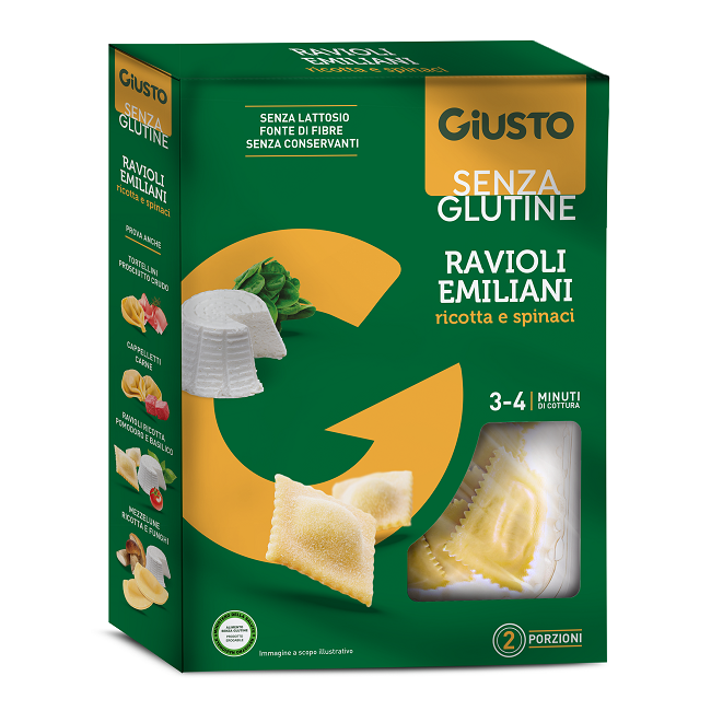 GIUSTO SENZA GLUTINE RAVIOLI RICOTTA E SPINACI 250 G GIUSTO SENZA GLUTINE RAVIOLI RICOTTA E SPINACI 250 G