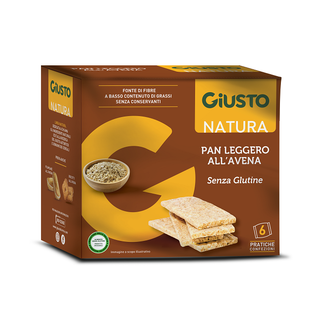 GIUSTO SENZA GLUTINE PANLEGGERO ALL'AVENA 6 CONFEZIONI DA 25G GIUSTO SENZA GLUTINE PANLEGGERO ALL'AVENA 6 CONFEZIONI DA 25G