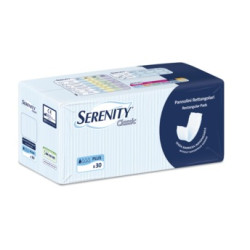 PANNOLONE PER INCONTINENZA FORMATO RETTANGOLARE SENZA BARRIERA SERENITY 30 PEZZI