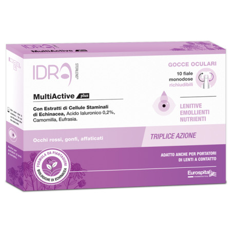 GOCCE OCULARI LENITIVE STERILENS IDRA MULTIACTIVE PLUS 10 FIALE MONODOSE RICHIUDIBILI DA 0,5 ML (scadenza 2/24) ***