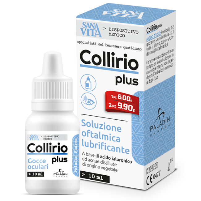 GOCCE OCULARI SANAVITA COLLIRIO PLUS 10 ML GOCCE OCULARI SANAVITA COLLIRIO PLUS 10 ML