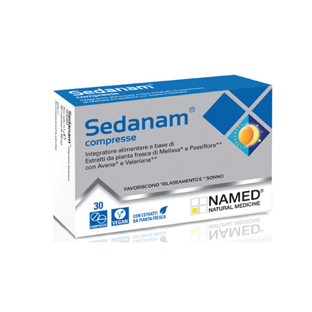 Confezione da 30 compresse di Named Sedanam integratore per il sonno ed il rilassamento Confezione da 30 compresse di Named Sedanam integratore per il sonno ed il rilassamento