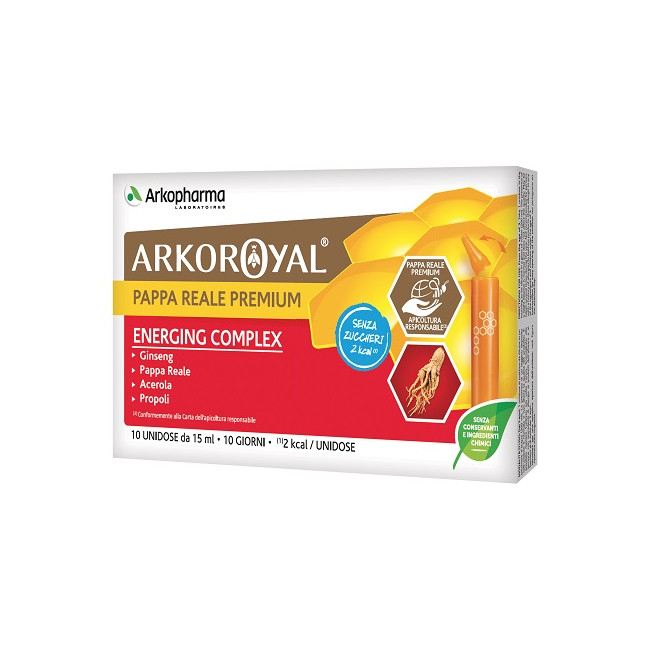 ARKOROYAL ENERGING COMPLEX SENZA ZUCCHERO 10 FLACONCINI DA 15 ML ARKOROYAL ENERGING COMPLEX SENZA ZUCCHERO 10 FLACONCINI DA 15 ML