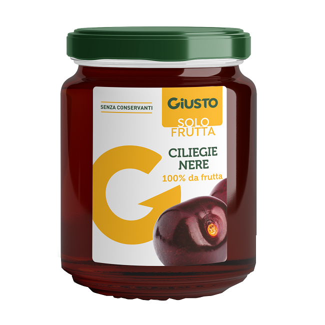 GIUSTO SOLO FRUTTA MARMELLATA CILIEGIE NERE 284 G GIUSTO SOLO FRUTTA MARMELLATA CILIEGIE NERE 284 G