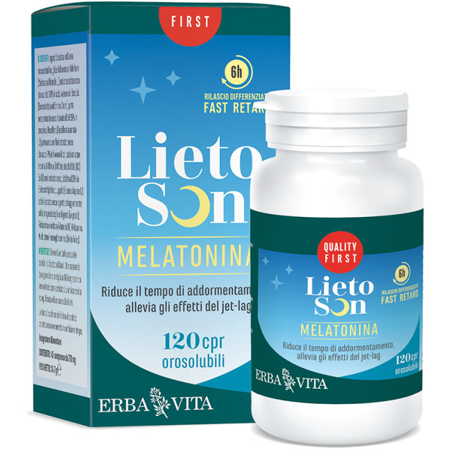 LIETOSON MELATONINA 120 COMPRESSE OROSOLUBILI LIETOSON MELATONINA 120 COMPRESSE OROSOLUBILI