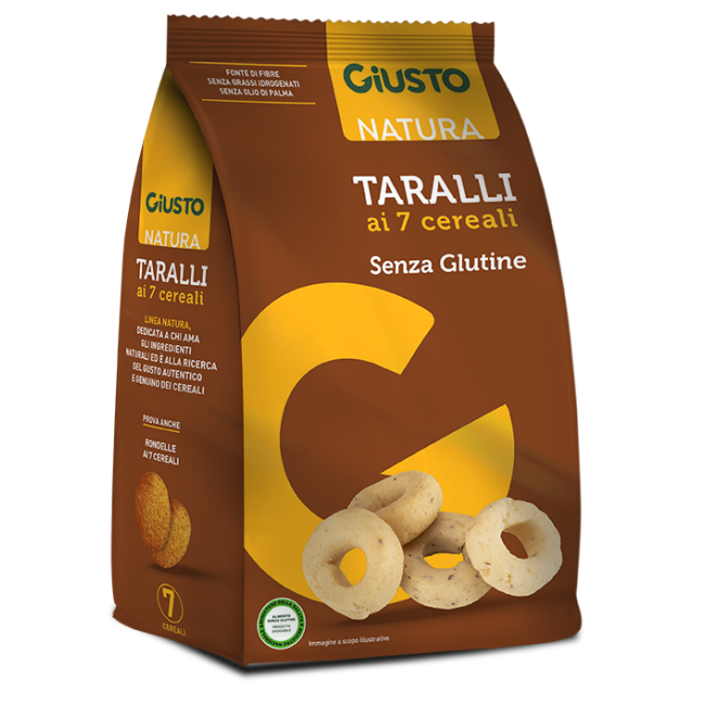 GIUSTO SENZA GLUTINE TARALLI 7 CEREALI 175 G GIUSTO SENZA GLUTINE TARALLI 7 CEREALI 175 G