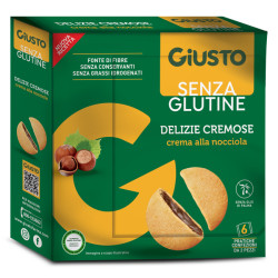 GIUSTO SENZA GLUTINE DELIZIE CREMOSE AL CACAO NOCCIOLA 180 G