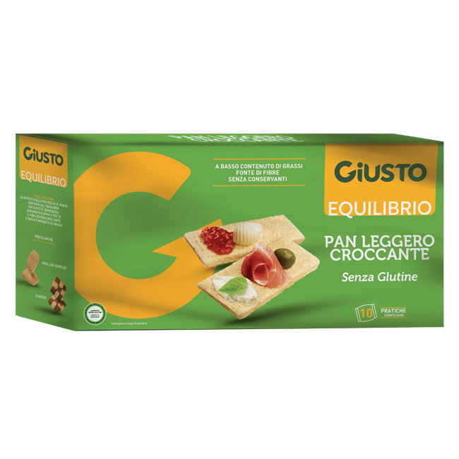 GIUSTO EQUILIBRIO SENZA GLUTINE PAN LEGGERO CROCCANTE 250 G GIUSTO EQUILIBRIO SENZA GLUTINE PAN LEGGERO CROCCANTE 250 G