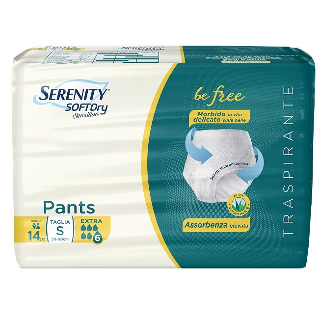 SERENITY PANTS SD SENSITIVE BE FREE EXTRA TAGLIA S 14 PEZZI SERENITY PANTS SD SENSITIVE BE FREE EXTRA TAGLIA S 14 PEZZI