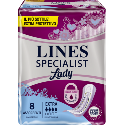 ASSORBENTI LINES SPECIALIST LADY EXTRA IPOALLERGENICI 8 PEZZI