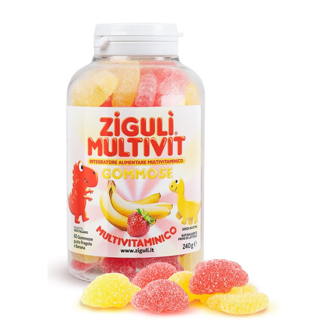 ZIGULI MULTIVIT FRAGOLA E BANANA 60 GOMMOSE ZIGULI MULTIVIT FRAGOLA E BANANA 60 GOMMOSE
