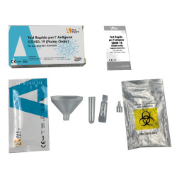 TEST ANTIGENICO RAPIDO COVID-19 ALLTEST AUTODIAGNOSTICO DETERMINAZIONE QUALITATIVA ANTIGENI SARS-COV-2 IN CAMPIONI SALIVARI MEDI