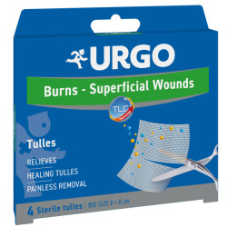 URGO GARZA FERITE/USTIONI 8 X 8 CM 4 PEZZI