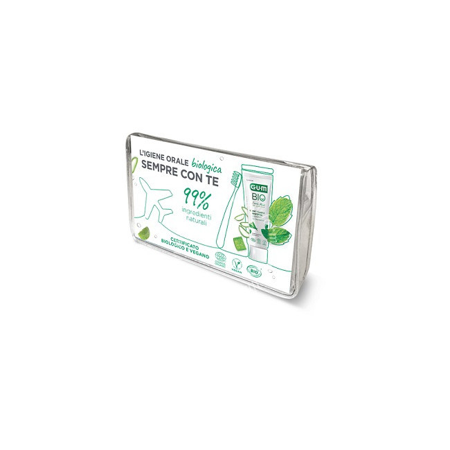 GUM TRAVEL KIT BIO 1 SPAZZOLINO + 1 DENTIFRICIO + 1 SCOVOLINO INTERDENTALE GUM TRAVEL KIT BIO 1 SPAZZOLINO + 1 DENTIFRICIO + 1 SCOVOLINO INTERDENTALE