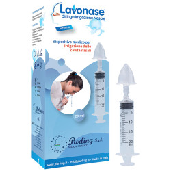 LAVONASE IRRIGAZIONE NASALE NON STERILE SIRINGA 20 ML + LUER-LOCK CON CAPPUCCIO + UGELLO NASALE CON RACCORDO LUER-LOCK + PERFORA