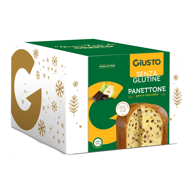 GIUSTO SENZA GLUTINE PANETTONE PERE E CIOCCOLATO 500 G GIUSTO SENZA GLUTINE PANETTONE PERE E CIOCCOLATO 500 G