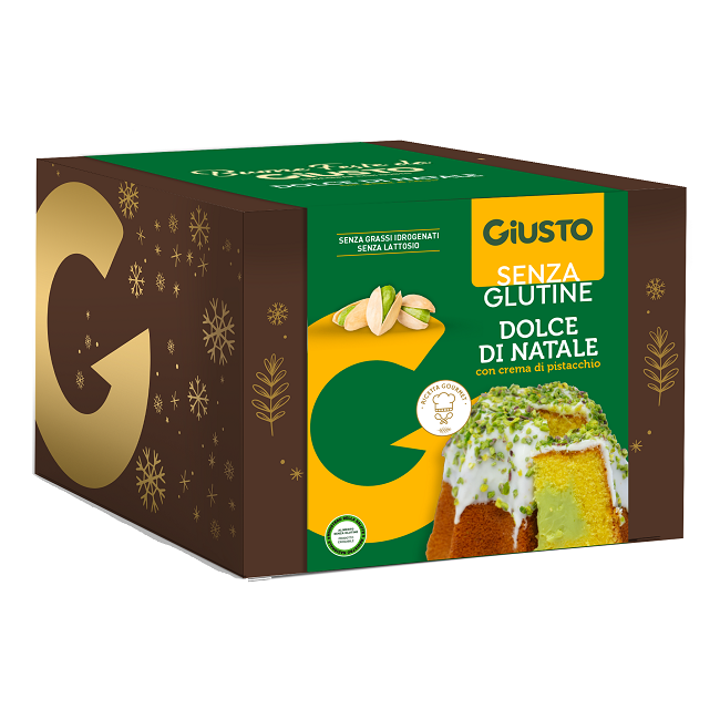 GIUSTO SENZA GLUTINE DOLCE DI NATALE PANDORO PISTACCHIO 500 G GIUSTO SENZA GLUTINE DOLCE DI NATALE PANDORO PISTACCHIO 500 G