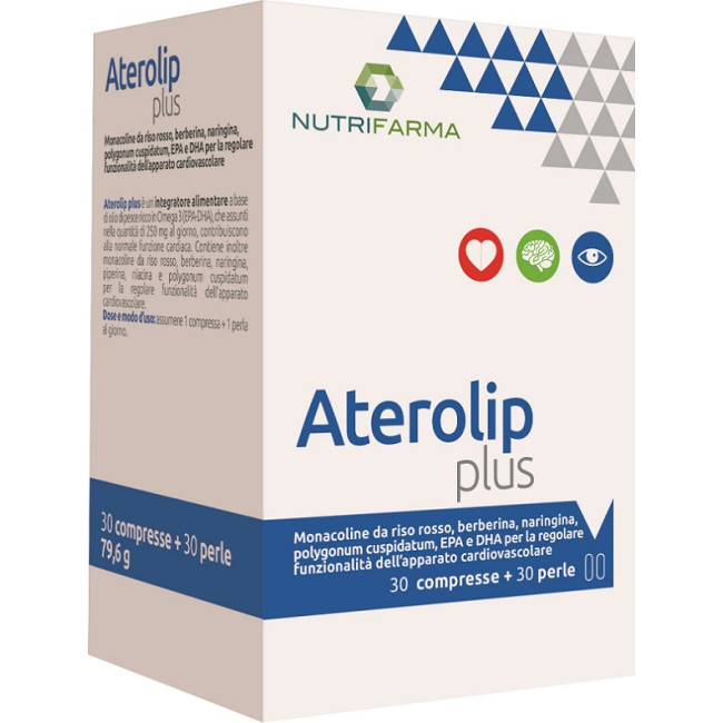 ATEROLIP PLUS 30 COMPRESSE + 30 PERLE ATEROLIP PLUS 30 COMPRESSE + 30 PERLE