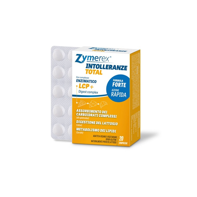 ZYMEREX INTOLLERANZE TOTAL 20 COMPRESSE ZYMEREX INTOLLERANZE TOTAL 20 COMPRESSE