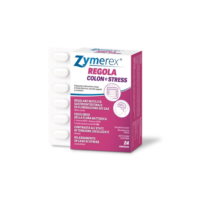 ZYMEREX REGOLA COLON E STRESS 24 COMPRESSE ZYMEREX REGOLA COLON E STRESS 24 COMPRESSE