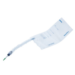 CATETERE VESCICALE AUTOLUBRIFICANTE LIQUICK X-TREME PLUS RIVESTIMENTO IDROFILO CON SACCA RACCOGLI URINA DIAMETRO CH12 LUNGHEZZA
