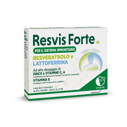 Confezione da 12 bustine orosolubili di Resvis Forte XR integratore per aumentare le difese immunitarie.