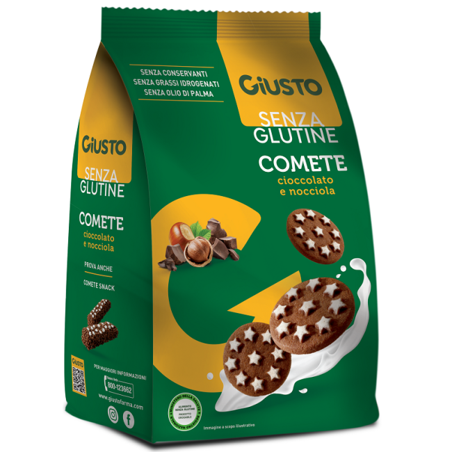 GIUSTO SENZA GLUTINE COMETE BISCOTTI 200 G GIUSTO SENZA GLUTINE COMETE BISCOTTI 200 G