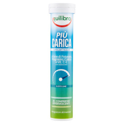 PIU' CARICA GUSTO LIME 20 COMPRESSE EFFERVESCENTI