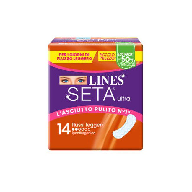 LINES SETA ULTRA ASSORBENTI LEGGERO DWCT 14 PEZZI LINES SETA ULTRA ASSORBENTI LEGGERO DWCT 14 PEZZI