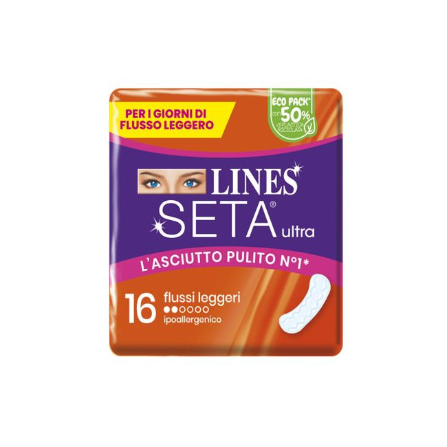 LINES SETA ULTRA ASSORBENTI LEGGERO CP 16 PEZZI