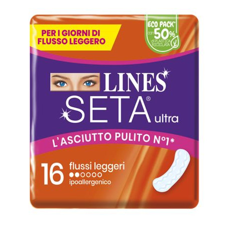 LINES SETA ULTRA ASSORBENTI LEGGERO CP 16 PEZZI