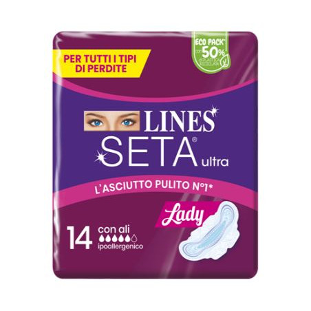 LINES SETA ULTRA ASSORBENTI LADY ALI CP 14 PEZZI LINES SETA ULTRA ASSORBENTI LADY ALI CP 14 PEZZI
