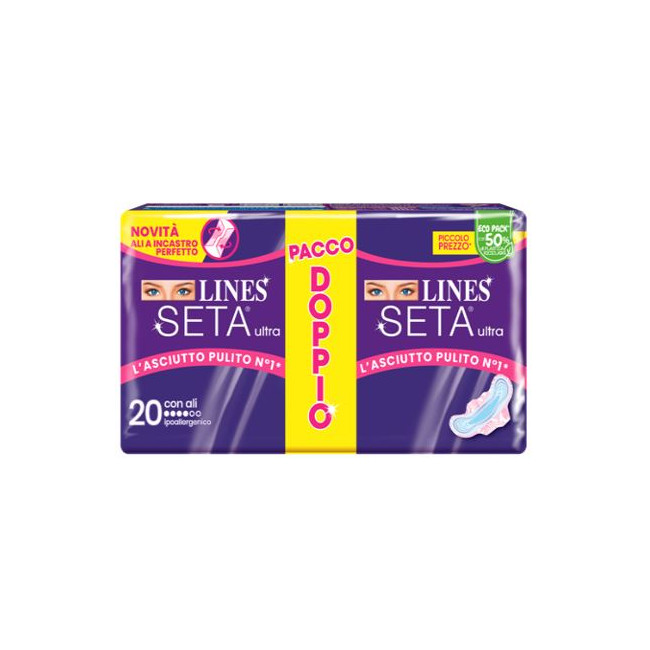 LINES SETA ULTRA ASSORBENTI ALI VP 20 PEZZI LINES SETA ULTRA ASSORBENTI ALI VP 20 PEZZI